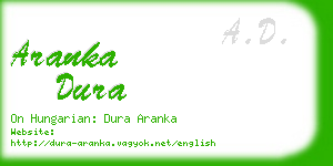 aranka dura business card